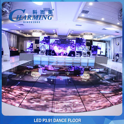 Waterdicht IP65 LED-vloertijlen schermpaneel RGB volkleur 3840Hz, ideaal voor weeding dansshows
