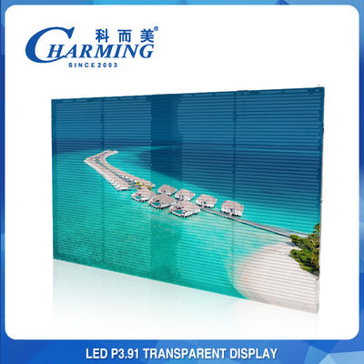ROHS 256x64 Transparant LED-videowandglasscherm Multiscene