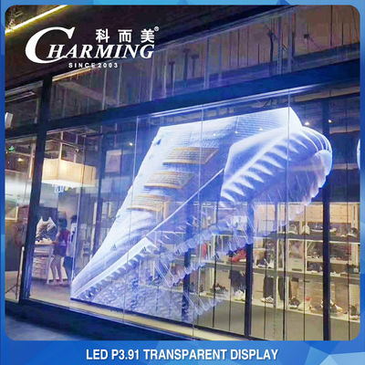 Charmant Outdoor Transparant LED Wanddisplay Anti Collision 500x1000mm