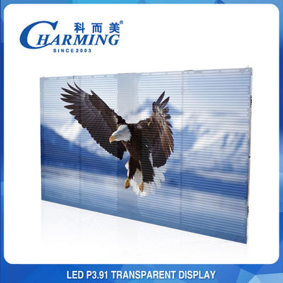 Volledige Kleuren Transparante LEIDENE Videomuur 1000X500mm Openlucht LEIDEN van P3.91 Vertoningskabinet