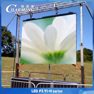 Buitenverhuur LED-scherm Aluminiumlegering P3.91 Full Color LED Video Wall