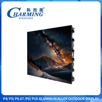 ≥5500 CD/m2 SMD1921 Lage opwarming Buiten P4 Led Display Scherm Stil met koelplaat