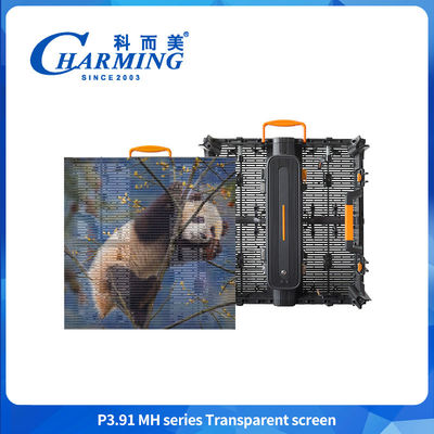 Screen Transparent Film Glass Wall For Advertising Video Flexible Window Panel High Digital 3D P3.91 Led Indoor
