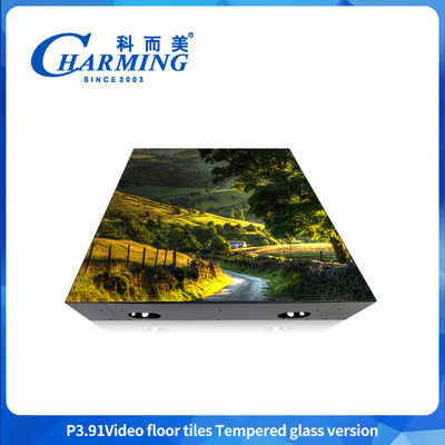 500*500mm Reclame binnen en buiten Dansvloer Bruiloft Banketfeest Glasmateriaal 200W Led Video Floor Tile Screen