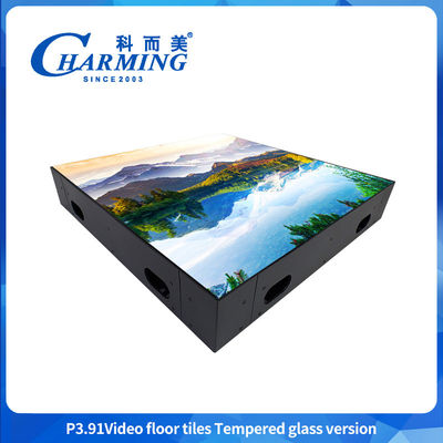 P3.91 Glas + Gob Cover Led Dance Floor Screen 3840hz High-Definition Display Voor Banquet Hall & Wedding Hotel