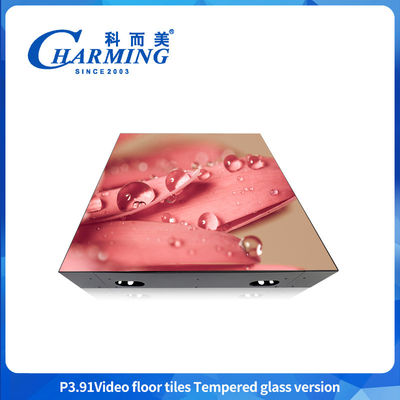 4K Wedding Dance Floor SMD1921 P3.91 LED 3D Interactief Effect Gob Craft Lichtend RGB Volkleurig Glasmateriaal LED Video Floor Tile