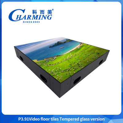 50x50CM Led Dansvloer P3.91 Video vloer tegels Gehard glas versie
