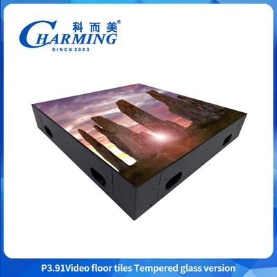 Gemakkelijk te installeren 500*500mm gehard glas Video Dansvloer tegels Screen Ip65 Advanced Protection