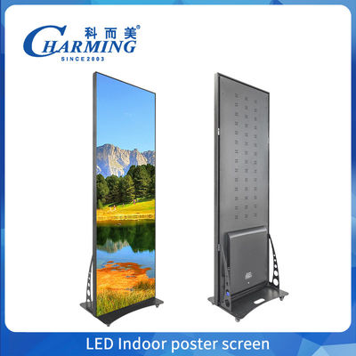 Verplaatsbaar 4k LED-posterbeeldscherm P1.86, P2 Advertentie LED Video Wall Display