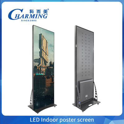 Verplaatsbaar 4k LED-posterbeeldscherm P1.86, P2 Advertentie LED Video Wall Display