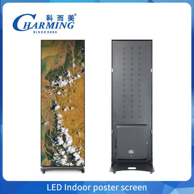 Verplaatsbaar 4k LED-posterbeeldscherm P1.86, P2 Advertentie LED Video Wall Display