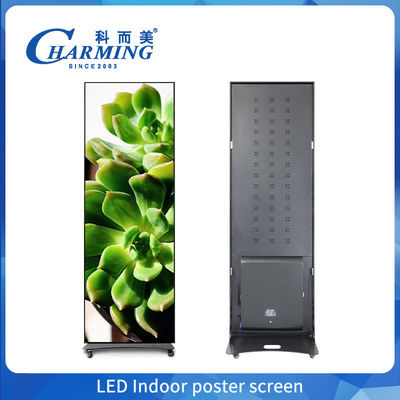 Full Color P2.5 P1.86 P2 Indoor Led Poster Display Screen Wifi USB Floor Standing Led Reclame Digitale Poster Display