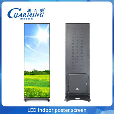 Volledig gekleurde led 640X1920mm P2 P1.86 P2.5 P3 Vloer Staande Led Poster Wifi Usb Verplaatsbare spiegel Poster Display Panels