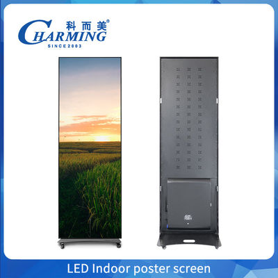 Volledig gekleurde led 640X1920mm P2 P1.86 P2.5 P3 Vloer Staande Led Poster Wifi Usb Verplaatsbare spiegel Poster Display Panels