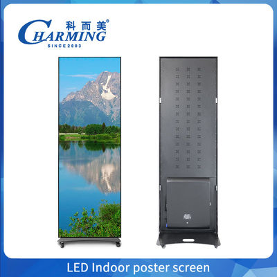 Volledig gekleurde led 640X1920mm P2 P1.86 P2.5 P3 Vloer Staande Led Poster Wifi Usb Verplaatsbare spiegel Poster Display Panels