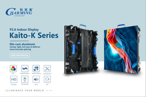 Hoogwaardige rGB-kleur 400W P2.6 Kaito-K-serie Indoor display 140 ° superbreed kijkhoek