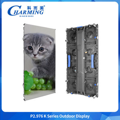 Outdoor LED videomuurdisplay P2.98 IP65 waterdicht met 7680 Hz vernieuwingsfrequentie voor reclameschermoplossingen