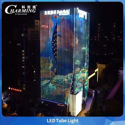 Grijze aluminiumbuislamp van Charmingled originele fabrikant met DMX-besturing en IP66 voor buitengebouwen en bruggen