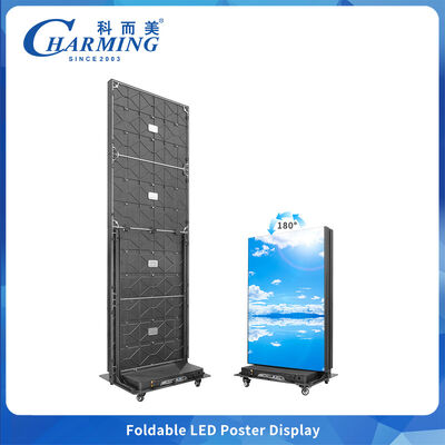 Opvouwbaar LED Poster Display voor Binnen met P1.86 P2 P2.5 Pixel Pitch 7680Hz Verversingssnelheid en Aluminium Kast voor Onderhoud aan de Voorkant