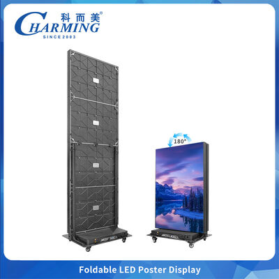 High-Brightness Foldable LED Poster Display met GOB-duurzaamheid en remote content management voor winkelcentra en conferentieruimtes