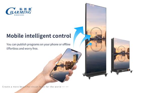 Opvouwbaar LED-poster-scherm met hoge verversingssnelheid GOB-technologie en intelligente mobiele besturing