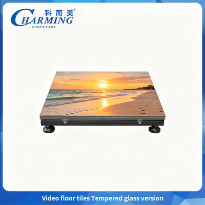 SMD1415 dansvloer LED-display P2.6 met 360° bescherming van gehard glas
