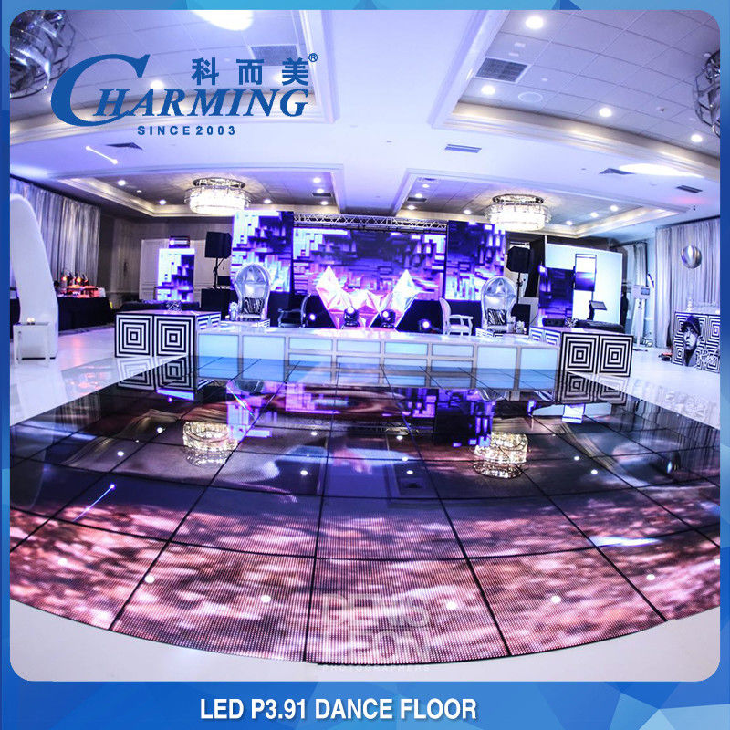 Waterdicht IP65 LED-vloertijlen schermpaneel RGB volkleur 3840Hz, ideaal voor weeding dansshows