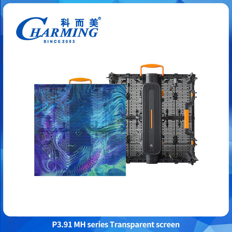 P3.91 -7.8 Doorzichtig Led Display Screen Kleefscherm Op Glas Venster Led Display