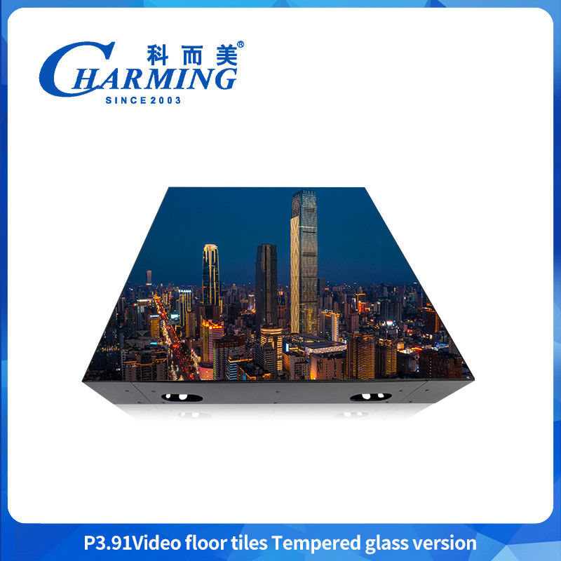 Glas + Gob Cover + IJzeren Frame Kan 500kg/m2 dragen Externe video vloer tegel Muurpaneel Verhuur Dansvloer LED Display