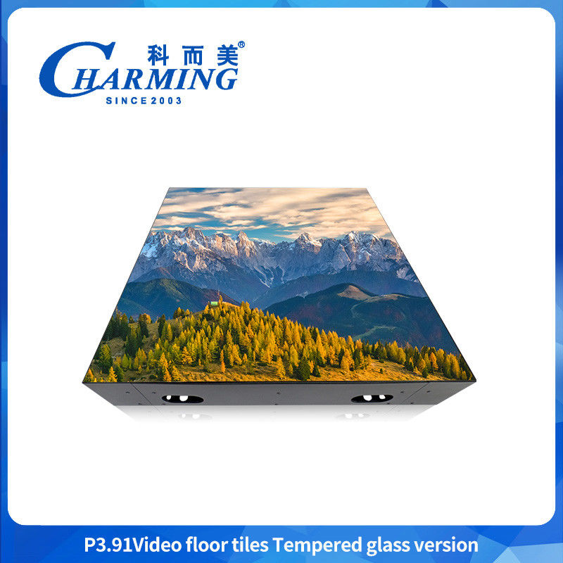 P3.91 Glas + Gob Cover Led Dance Floor Screen 3840hz High-Definition Display Voor Banquet Hall & Wedding Hotel