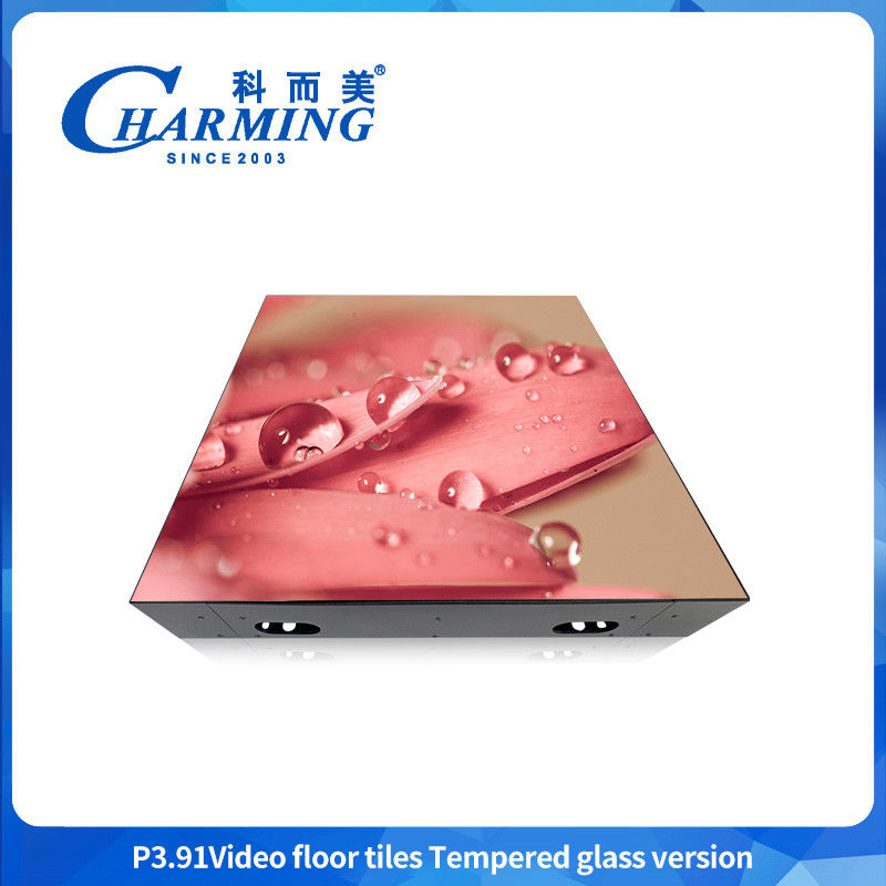 4K Wedding Dance Floor SMD1921 P3.91 LED 3D Interactief Effect Gob Craft Lichtend RGB Volkleurig Glasmateriaal LED Video Floor Tile