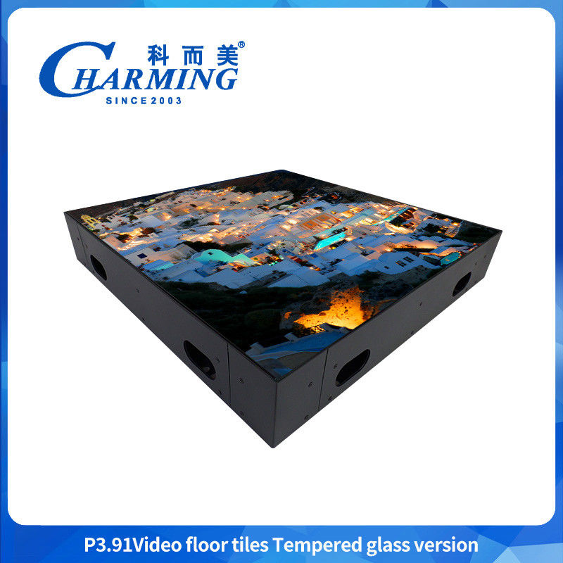50x50CM Led Dansvloer P3.91 Video vloer tegels Gehard glas versie