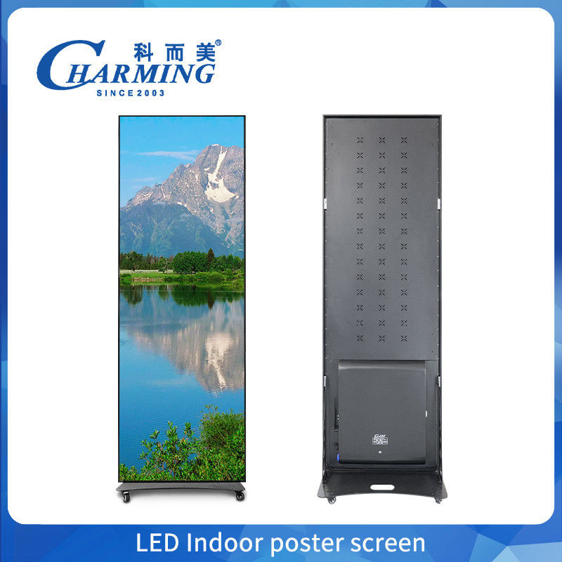 Volledig gekleurde led 640X1920mm P2 P1.86 P2.5 P3 Vloer Staande Led Poster Wifi Usb Verplaatsbare spiegel Poster Display Panels