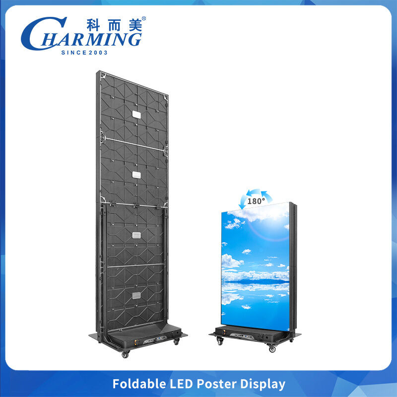 Opvouwbaar LED Poster Display voor Binnen met P1.86 P2 P2.5 Pixel Pitch 7680Hz Verversingssnelheid en Aluminium Kast voor Onderhoud aan de Voorkant