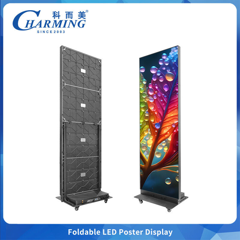 SMD2020 P2.5 vouwbaar LED-posterscherm met 800CD/m2 Helderheid en aluminiumlegeringsmateriaal
