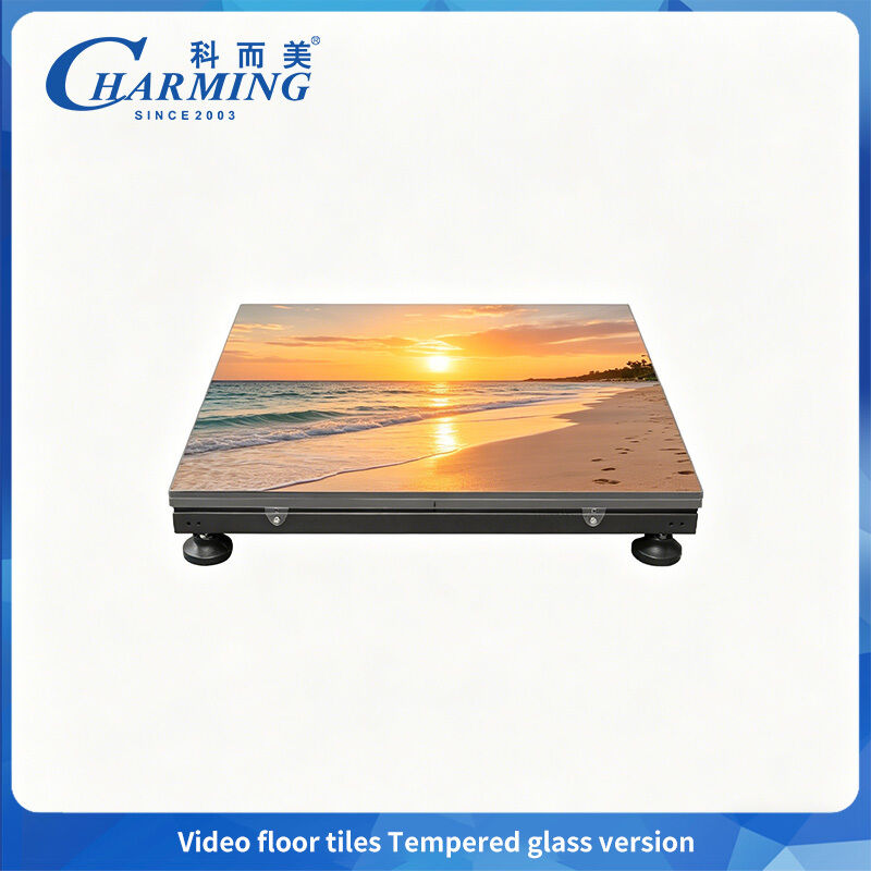SMD1415 dansvloer LED-display P2.6 met 360° bescherming van gehard glas