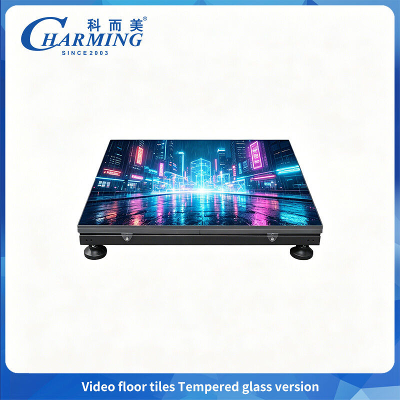 500x1000mm High Performance P3.91 LED Video Floor Tiles / Tempered Glass Interactieve Dansvloer