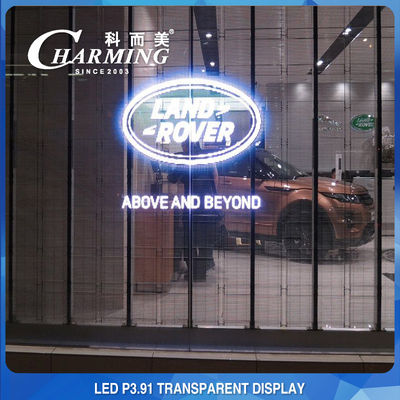 Indoor 1920-3840Hz Transparant LED-videomuurglasscherm voor reclame