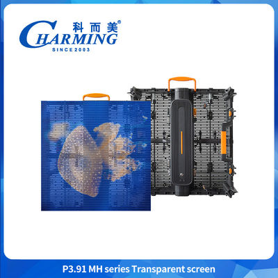 Transparent Flexibel Led Display P3.91MH Series Transparent Screen Glass Display Vitrine Met Led Light