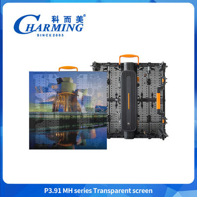 Indoor Outdoor P3.91 Transparent Curtain Window Glass Led Video Wall Display Hoog helderheid Transparent Led Screen