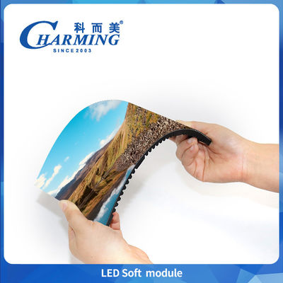Full Color P1.86/P2/P2.5/P3.076 Indoor Led Soft Module 800hz Hoge helderheid voor cilindrisch scherm